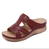 Sandales mules d'été à semelles compensées pour femme - Livraison offerte