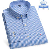 Chemise type Oxford en coton à manches longues pour homme - Livraison offerte
