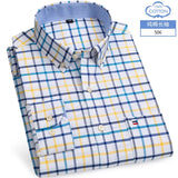 Chemise type Oxford en coton à manches longues pour homme - Livraison offerte