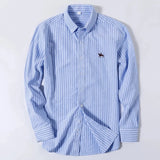 Chemise type Oxford en coton à manches longues pour homme - Livraison offerte