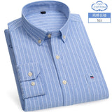 Chemise type Oxford en coton à manches longues pour homme - Livraison offerte