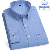 Chemise type Oxford en coton à manches longues pour homme - Livraison offerte