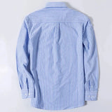 Chemise type Oxford en coton à manches longues pour homme - Livraison offerte