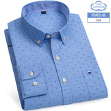 Chemise type Oxford en coton à manches longues pour homme - Livraison offerte
