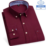 Chemise type Oxford en coton à manches longues pour homme - Livraison offerte
