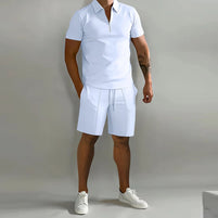 Ensemble bermuda + polo pour homme - Livraison offerte
