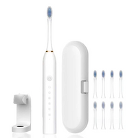 Brosse à dent électrique avec 8 têtes interchangeables + socle de maintien - Livraison offerte