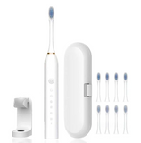 Brosse à dent électrique avec 8 têtes interchangeables + socle de maintien - Livraison offerte