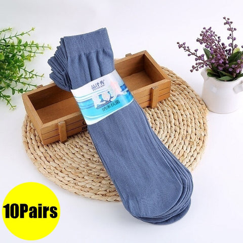10 paires de chaussettes en fibre de bambou - Livraison offerte