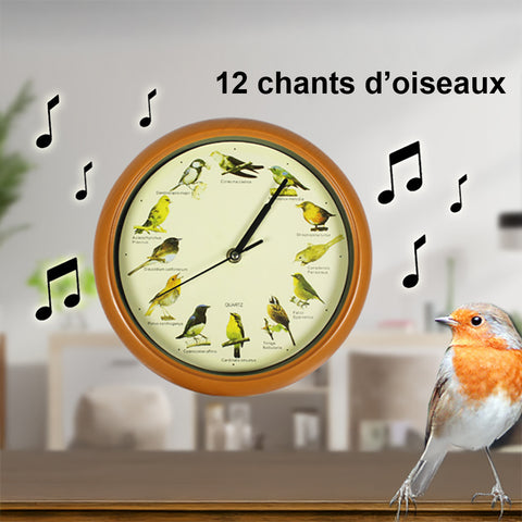 Horloge avec 12 chants d’oiseaux - Livraison offerte