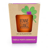 Kit de plantation intérieur trèfle à 4 feuilles porte bonheur - Livraison Offerte