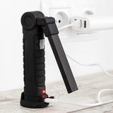 Lampe de poche LED rechargeable magnétique 5 socles d'éclairage - Livraison Offerte