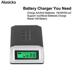 Chargeur Universel de Piles à 4 emplacements avec Ecrans LCD - Livraison Offerte