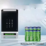 Chargeur Universel de Piles à 4 emplacements avec Ecrans LCD - Livraison Offerte