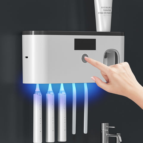 Support mural pour brosse à dent électrique + presse dentifrice mural - Livraison offerte