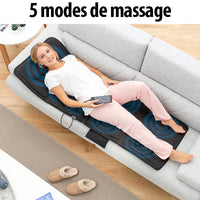 Tapis à 10 moteurs avec télécommande pour massage électrique confortable - Livraison Offerte