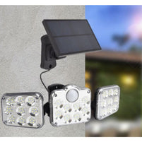 Lampe solaire rotative à 3 panneaux - Livraison offerte